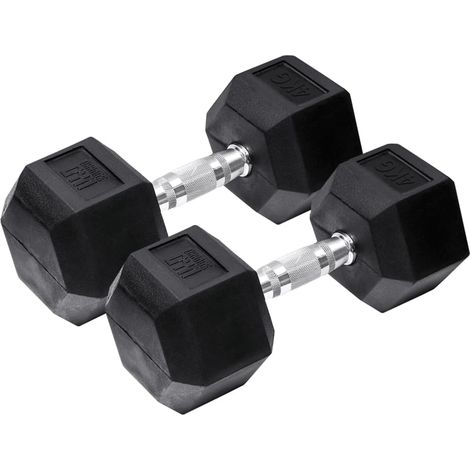Orange gym - mancuerna hexagonal - 4 kg - juego de 2 (1/2)