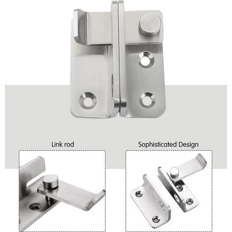 Moraillon Porte Cadenas Petite Antivol Loquet,Acier Inoxydable Cadenas Verrou à Bascule Verrous de Porte de sécurité,Ouvrir à droite (1/5)
