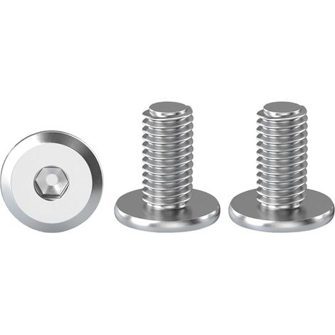 Lot de 20 vis à tête plate hexagonale M5 x 12 mm en acier inoxydable A2 V2A Vis à filetage complet pour meubles (1/5)