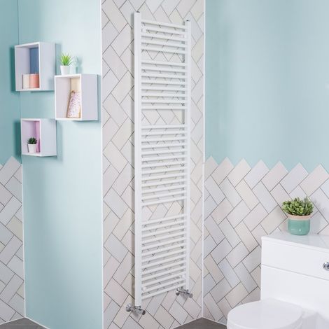 WarmeHaus Straight White Heated Towel Rail 1800x500mm