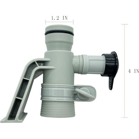 Pipe Support and Jet Valve 637R/12363 – for Above Ground Pools – Mounting Accessory with Black Cap Included (1/5)