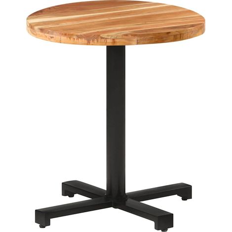 Table de bistro Table haute - Table d'appoint Ronde Ø70x75 cm Bois d'acacia massif BV273809 - BonneVie (1/5)