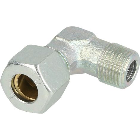 Raccord à visser coudé mâle 3/8'' x 12 mm avec filetage conique