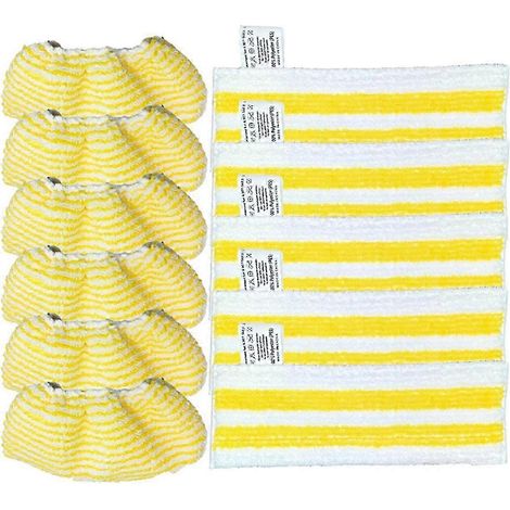 Lots de 11 Tampons de Nettoyage en Microfibre pour Vadrouilles Vapeur Easyfix SC2 SC3 SC4 SC5, Accessoires Aspirateur et Nettoyeur Vapeur, Remplacement Compatible (1/5)