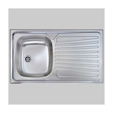 LAVELLO INOX UNA VASCA INCASSO  86 x 50 Sx     CM