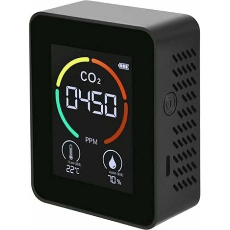 Air CO2 Detector Carbon Dioxide Detector Agricultural Production Greenhouse CO2 Monitor Black (1/3)