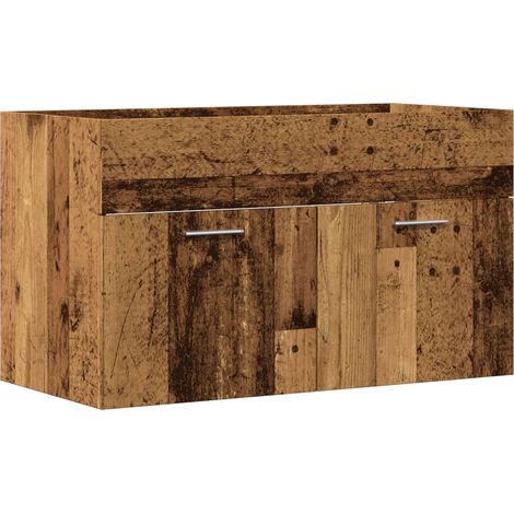 Maison Exclusive - Mobile Lavabo Bagno Legno Antico 90x38,5x46 cm Multistrato