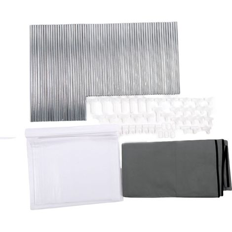 Armoire Portable Penderie Rangement Vêtements – Avec Couverture Étages, Gris (1/4)