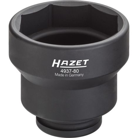 Hazet Nkw Achsmutter-Steckschlüssel, Vierkant hohl 20 mm (3/4), 80 mm (1/4)