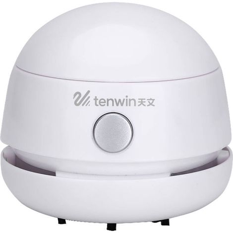 Mini aspiradora de escritorio inalámbrica Tenwin 8052-2 con conexión micro USB (blanca)