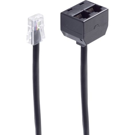 Shiverpeaks RNIS Adaptateur [1x RJ45 mâle 8P8C - 2x RJ45 femelle 8P8C] 0.1 m noir S482292