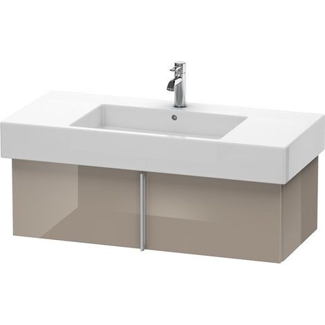 Mobile Vanity Duravit Vero Vanity 6114 a parete, con 1 cassettone, 1000mm, Colore (anteriore/corpo): Laccato lucido Cappuccino - VE611408686