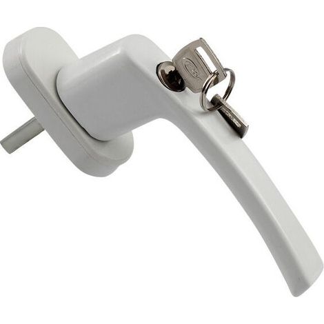 1 Set Window Handle, Lockable in Tilt and Close Position, Aluminum Alloy Round Handle with Lock (1/4)