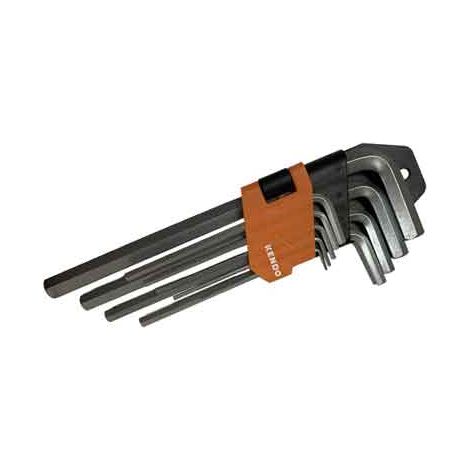 SET CHIAVI MASCHIO ESAGONALI LUNGHE KENDO 9 PEZZI 1,522,53456810 mm - KENDO