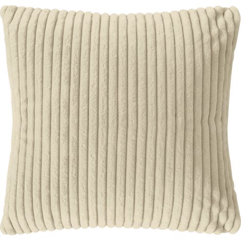 Cuscino In Ciniglia Quadrato Anima Compresa 50 x 50 Con Zip Fodera Moderna Super Morbido Per Divano Camera Letto Copri Cuscini Con Imbottitura Panna (1/4)