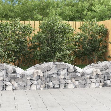 Gabion à arc élevé 150x50x40/60 cm Fer galvanisé