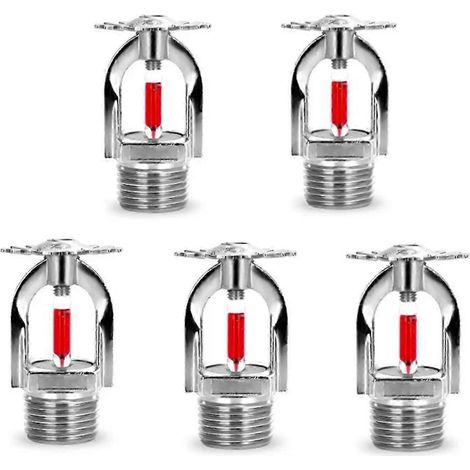 Lot de 5 têtes d'extincteur automatiques à ampoule en verre 68 °C/155 °F pour système d'extincteur suspendu DN15 - Équipement de sécurité (1/5)