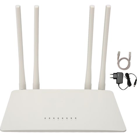 Routeur 4G LTE AC1200 1200Mbps Gigabit WiFi Dual Band 2.4GHz 5GHz, 4 Antennes, Prise UE 100‑240V, Modem Routeur Sans Fil (1/5)
