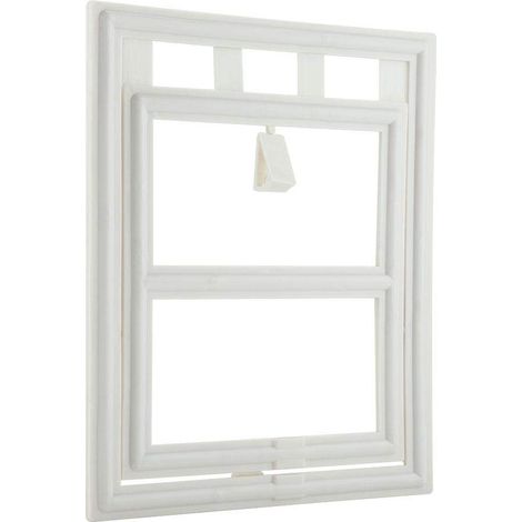 Porte Battante Pour Chats et Chiens - Porte Moustiquaire Pour Animaux Domestiques Avec Aimant Puissant et Sortie Contrôlable (Blanc L) (1/5)