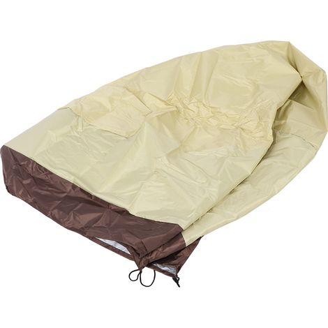 Housse imperméable pour canapé-lit d'extérieur, housse de protection pour canapé, protection anti-poussière (beige café) (1/5)