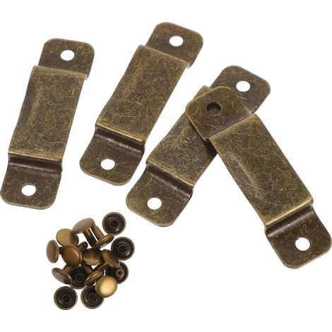 Clip porte-mètre ruban, fer, bronze, crochet, pour outillage (1/5)