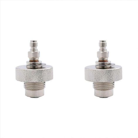 Adaptateur de remplissage pour valve DIN 2X, 300 bar, double extrémité mâle/femelle, acier inoxydable pour outils pneumatiques de plongée (1/4)