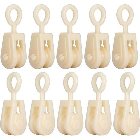 Lot de 10 mini poulies en plastique en nylon pour antenne radio amateur à faire soi-même, petit éclairage (1/5)