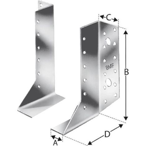 Supporto per travetti in acciaio inox 2 unità SDE440/30 (confezione da 20)