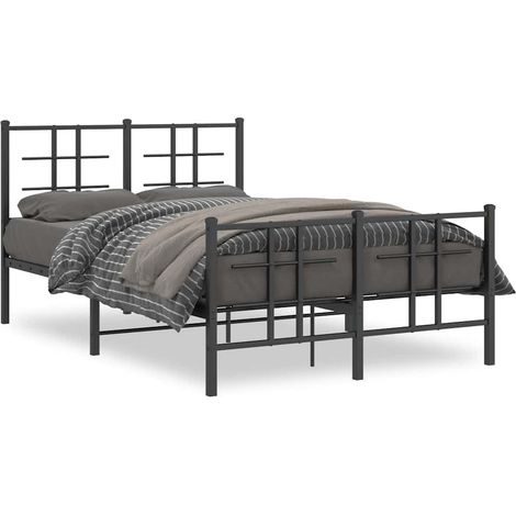 Maison Exclusive - Cadre de lit métal sans matelas avec pied de lit noir 120x190cm (1/5)