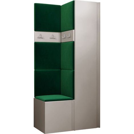 Conjunto para recibidor Pinis XXIV, Manila 35, 186x82x46cm, Aglomerado laminado, Tapiz, Colocada, Montada en la pared