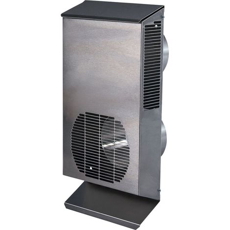 Pluggit Griglia di protezione dalle intemperie DN150, doppia, verticale, acciaio inox, interasse 230 mm, WSG150DS-VA