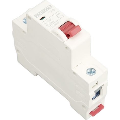 Le nouveau disjoncteur DZ47s-63Z C63 DC 250V 1P DC, disjoncteur miniature 63A pour systèmes photovoltaïques solaires, montage sur rail DIN, capacité de coupure basse tension 6000A. (1/5)