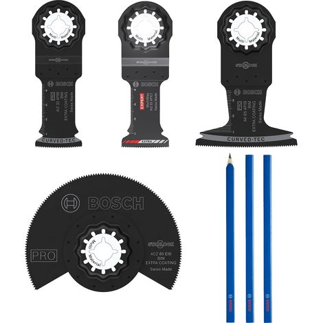 Jeu de lames de scie Starlock en mini L-Boxx avec crayons - BOSCH - 061599766V