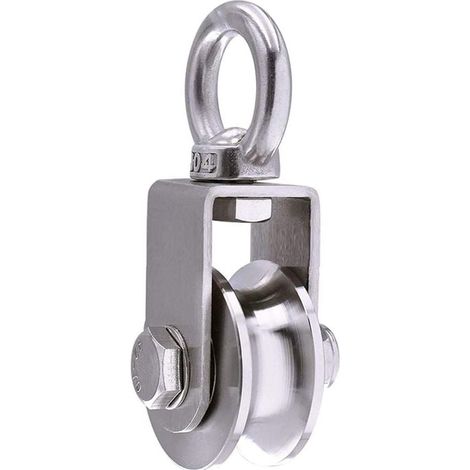 Poulie Levage 500kg - 2 Roulements - 48mm - Inox 304 - Usage avec Câbles (1/4)