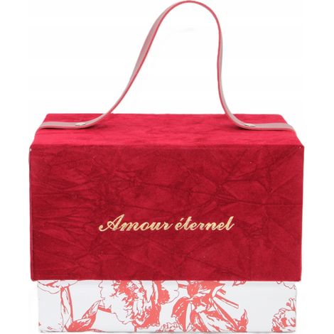 Scatola regalo rettangolare decorativa con manico e iscrizione (1/5)