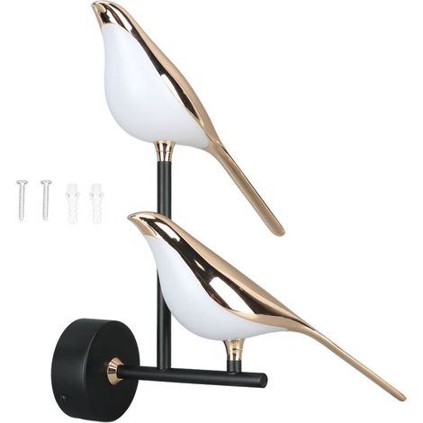 Applique murale LED en forme d'oiseau nordique, lumière naturelle, moderne et décorative, pour salon et chambre à coucher, 4500K, 85 à 265V (1/5)