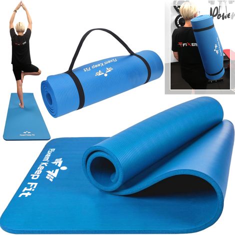 Yogamatte 1,5 cm, blau, 190 x 63 cm