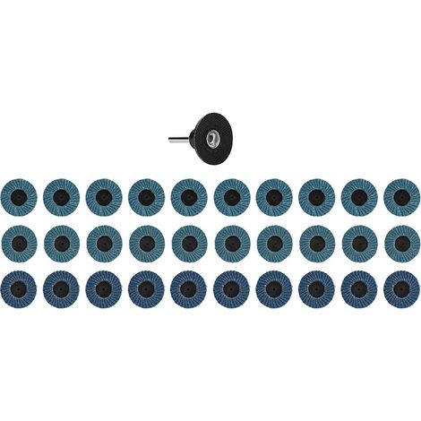 GARRYFIZH Ensemble de 31 disques abrasifs, papier de verre, accessoires industriels, oxyde d'aluminium, couple bleu, 2 pouces, 50 mm (1/5)