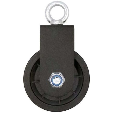 QORVA
-Bloc de poulie pivotante, seul bloc poulie avec support de montage en U pivote poulie de levage roule..