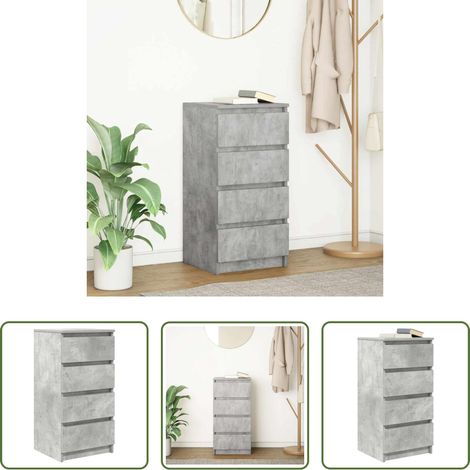 Holzwerkstoff - Sideboard Betongrau 37,5x35x76 cm Holzwerkstoff (1/5)