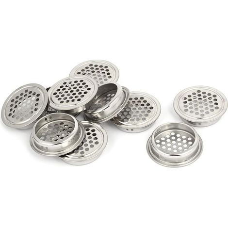 Persienne d'aération en maille ronde acier inoxydable, diamètre inférieur de 35mm, 10 pièces (1/2)