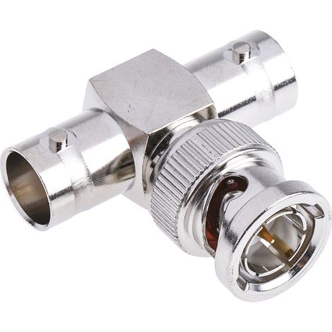 Connecteur RF RS PRO BNC Mâle vers BNC Femelle, T, , 75O ( Prix pour 1 ) (1/3)