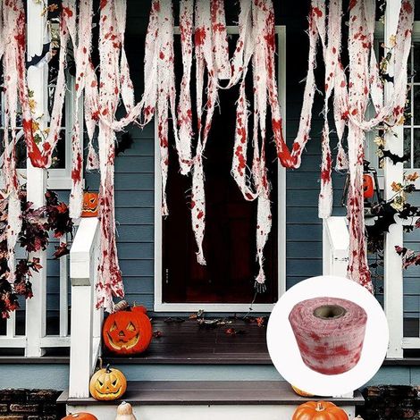 Halloween Decoration - 10 M Gaze Sanglante d'halloween Deco - pour Interieur Exterieur et fête d'halloween (1/5)