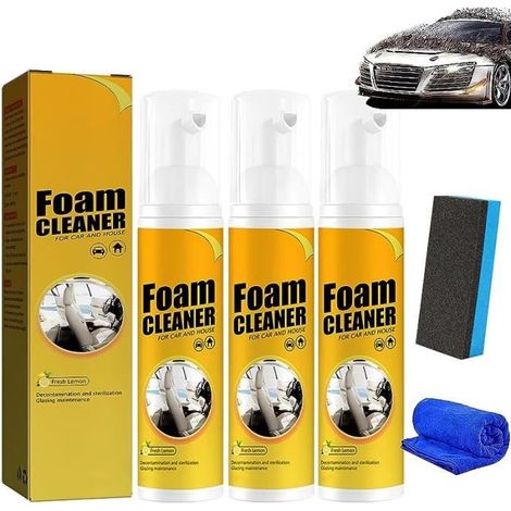 3PCS Multifunctional Car Foam Cleaner Multi-purpose Foam Cleaner Powerful Car Stain Remover for Interior Spray for Car 100ML (1/4)