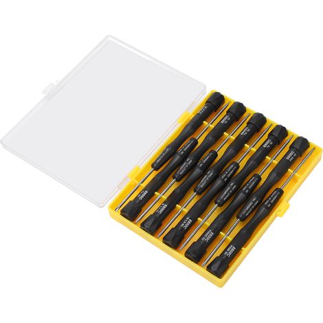 10-teiliges Schraubendreher-Set aus Chrom-Vanadium-Stahl mit magnetischen Bits, rutschfest, kraftsparend und inklusive Etui (1/5)