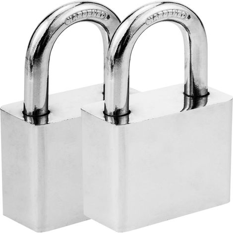 PrimeMatik - Cadenas de sécurité en acier 50mm 2-pack (1/8)