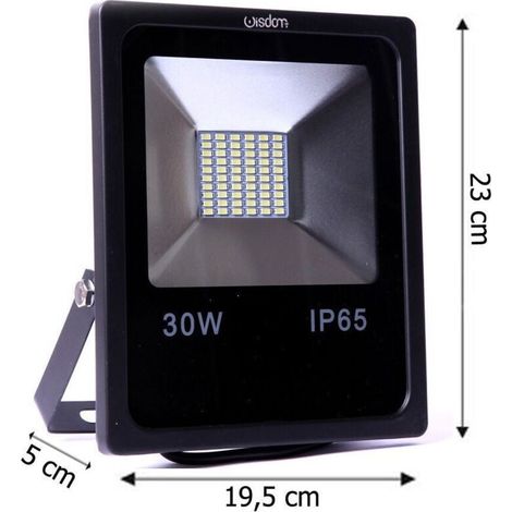 YMYNY Wisdom - Professioneller LED-Flutlichtstrahler 5730 für den Außenbereich IP65 Wisdom 30 W 2 Effizient - - Warmweiß -