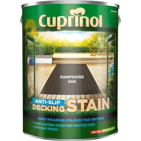 Cuprinol Anti Slip Decking Stain - Hampshire Oak - 5 Litre
