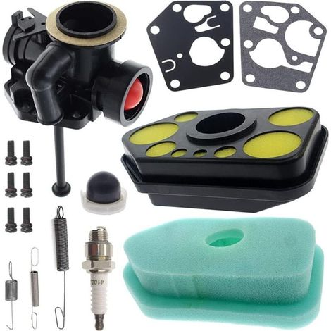 795477 Carburateur pour Briggs & Stratton 795469 794147 699660 794161 498811 498809, avec Filtre à air Joint Membrane Bougie Ressorts pour Moteurs verticaux BS (1/5)