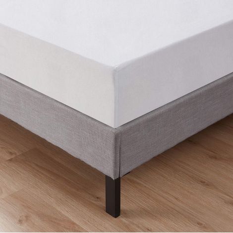 Lenzuolo Sotto Con Angoli Elastici 100% Puro Cotone Bianco - Singolo